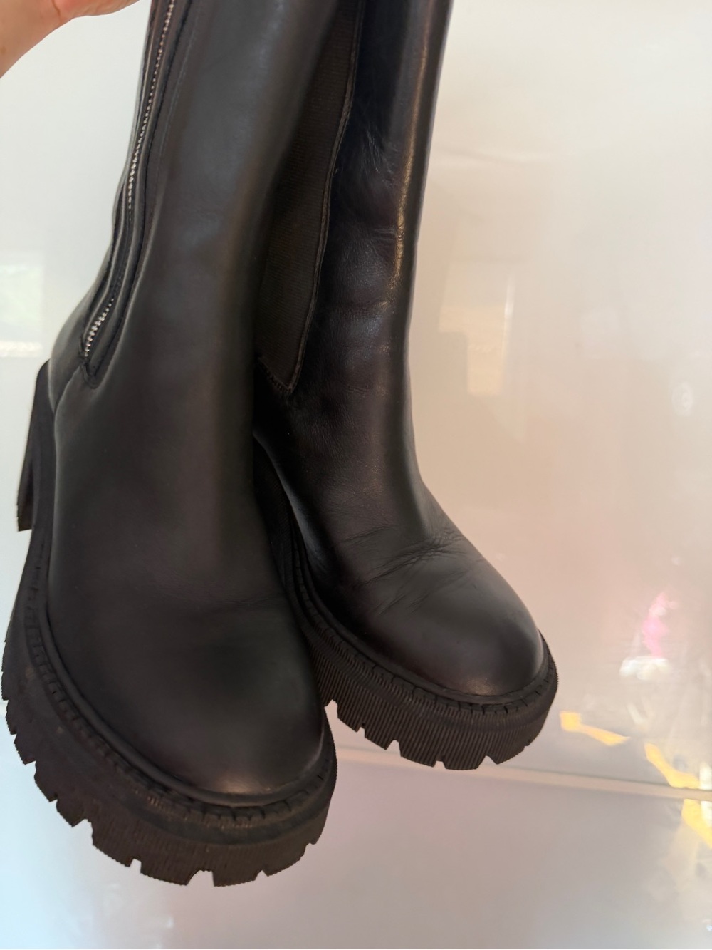 Wishbone black high combat boots - Picture 3 of 11